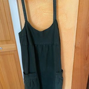 Green overall dress